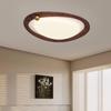 Chinese Style Retro Walnut Ceiling Light - Full Spectrum Eye Protection for Living Room & Study