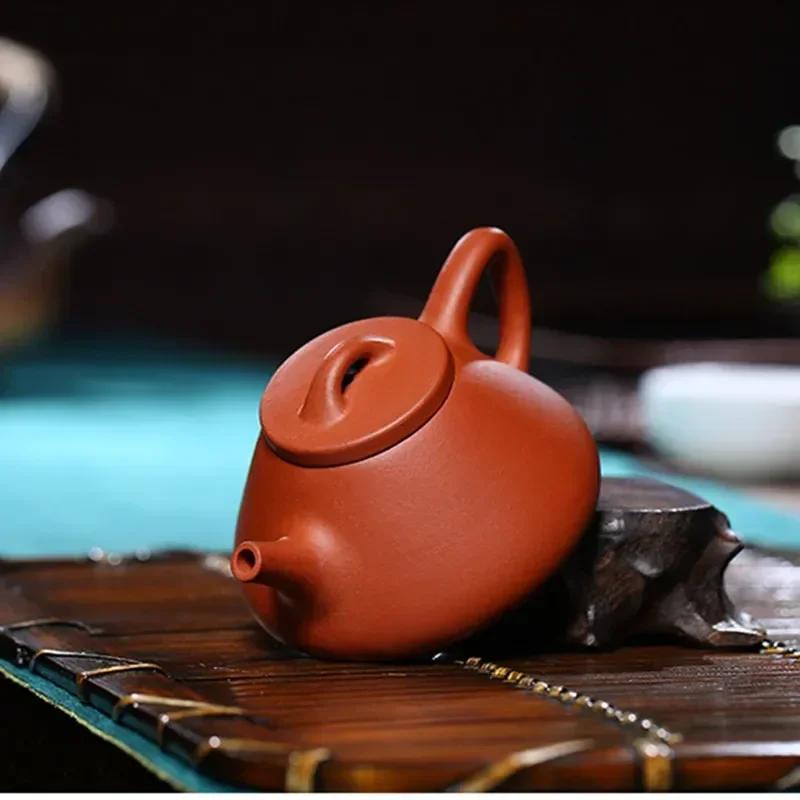 90ml Classic Yixing Purple Clay Teapots Raw Ore Section Mud Stone Scoop Tea Pot Home Zisha Filter Kettle Chinese Tea Set Gifts