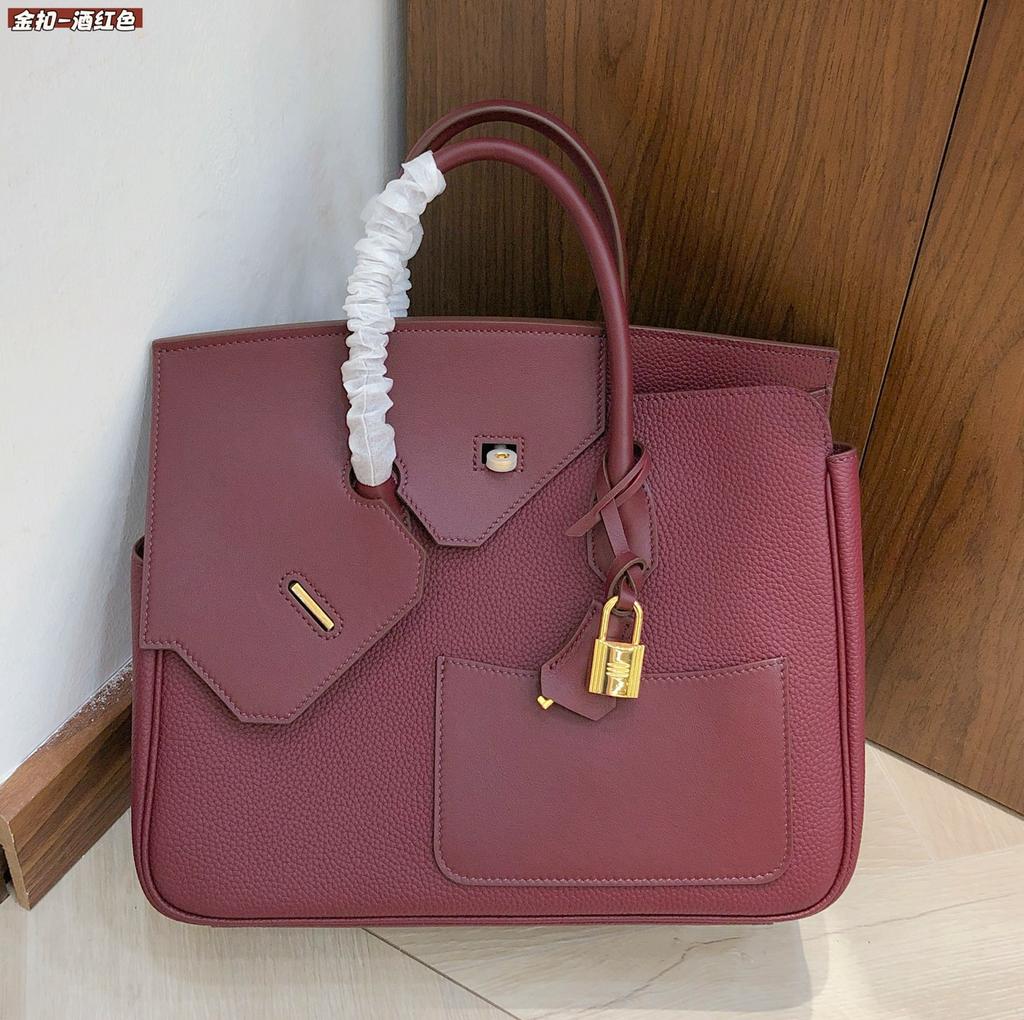 Nuova borsa a mano alla moda, motivo litchi, patchwork irregolare, borsa platino, borsa a spalla messenger, borsa da donna versatile 30CM