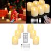 Tea Led 6pcs Light Flameless Candle Usb Rechargeable Warm White Remote Christmas
