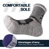 YUEDGE Breathable Cotton Cushioned Thick Hiking and Sports Set Men's Socks, 5-Pair (Black/Dark Blue/Dark Gray/Olive Green/Red)