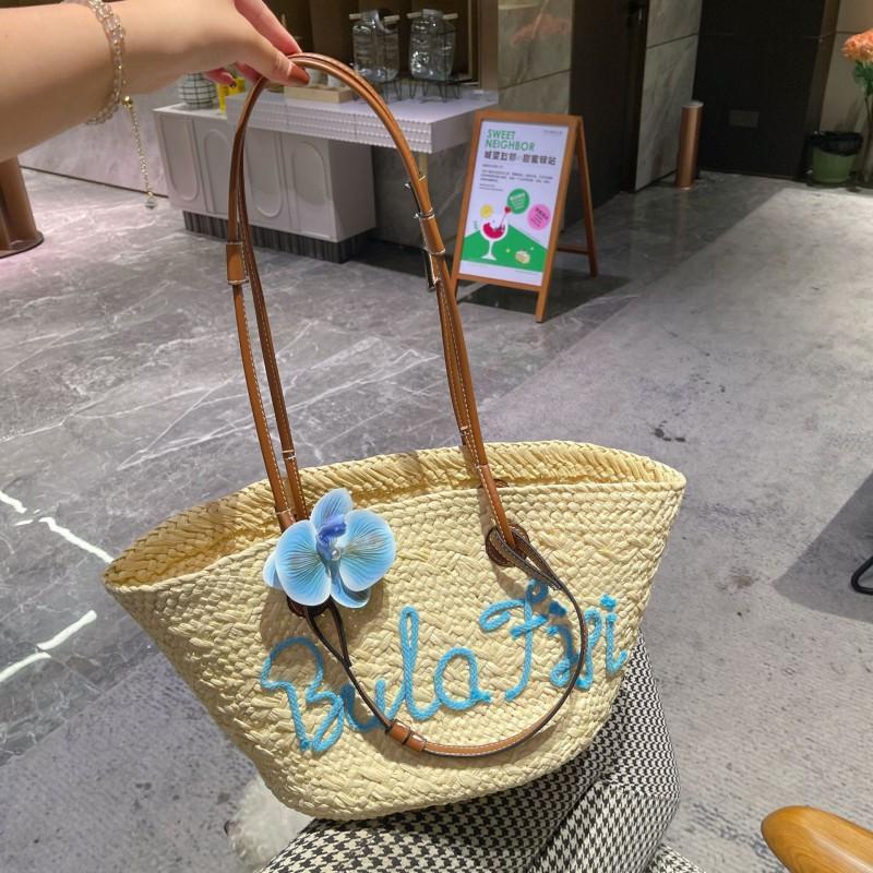 

Korean Style Straw Woven Bag Simple Cute Portable Tote Seaside Vacation Large Capacity Shoulder Women Collect and purchase, give a thick inner bag