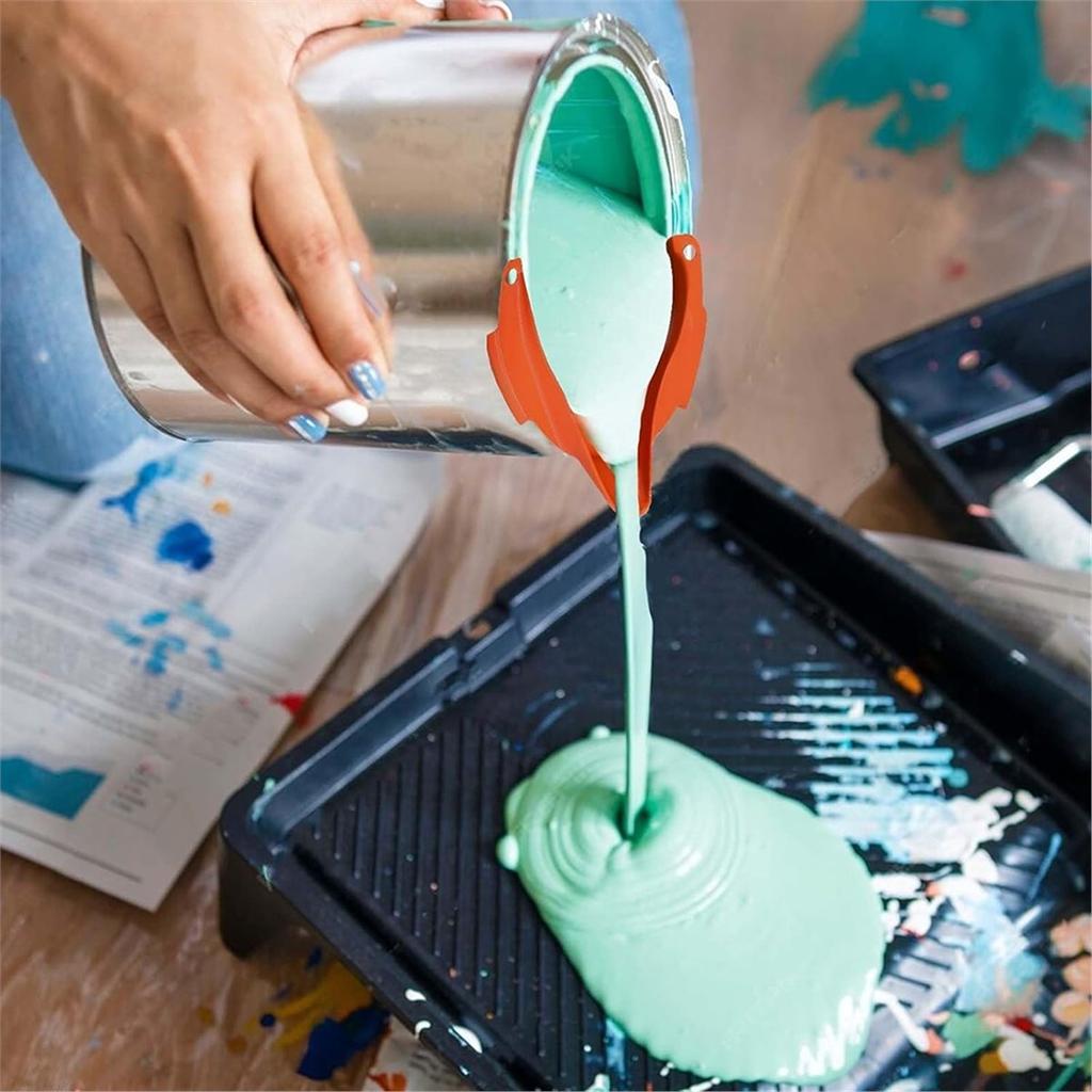 2026 New No Drip Paint Pouring Spout with - Mess Free, Reusable, Universal Fit for Pint, Quart & Gallon Cans