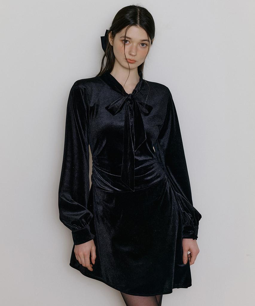Riorg Wir Drape Flare Ribbon Velvet Mini Ops Black