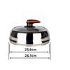 Heightened Stainless Steel Glass Pot Lid with Stand
