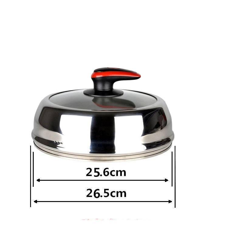 Heightened Stainless Steel Glass Pot Lid with Stand