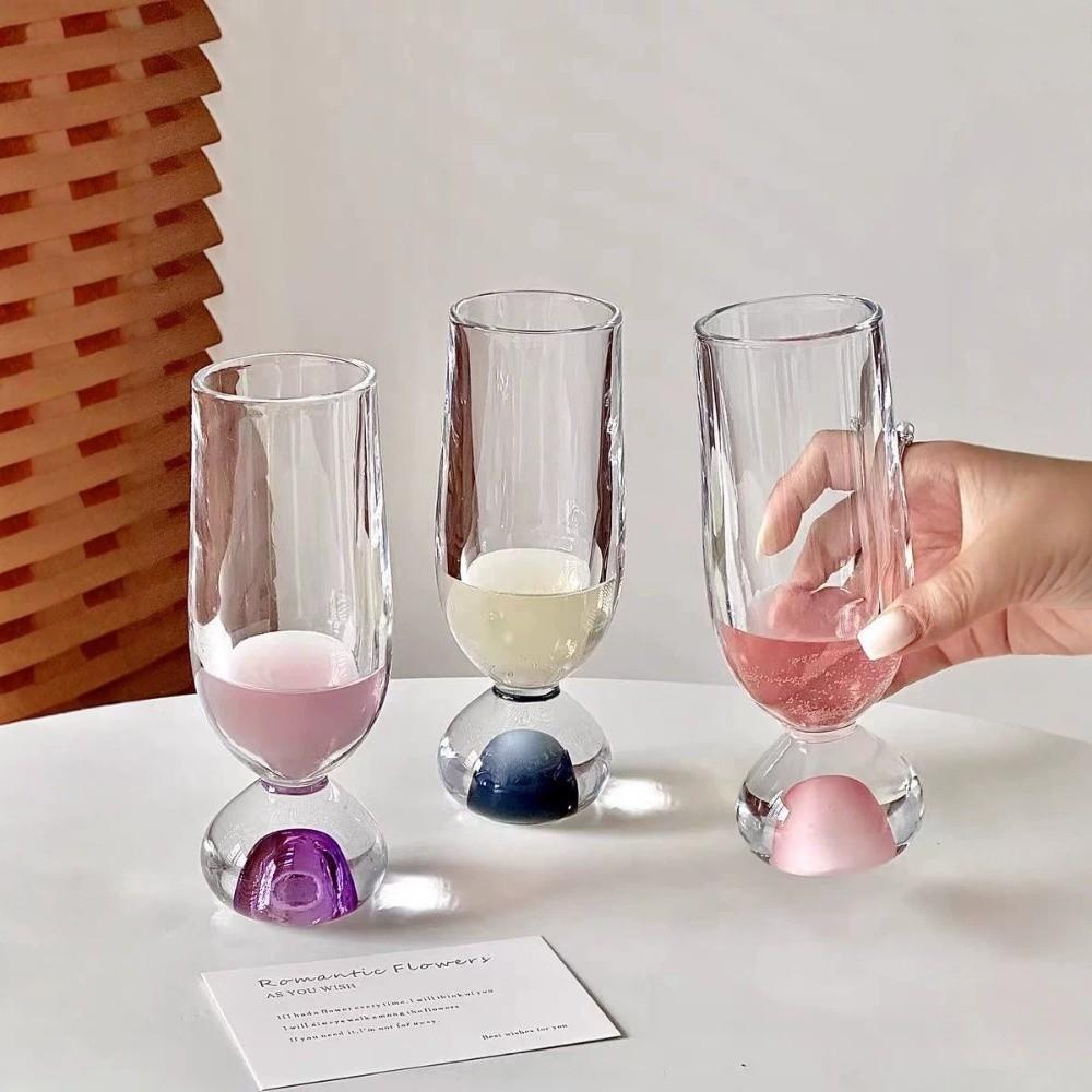 Exquisite Glass Stemmed Cup 170ml Juice Cup Creative Beer Cup  Wine Tasting