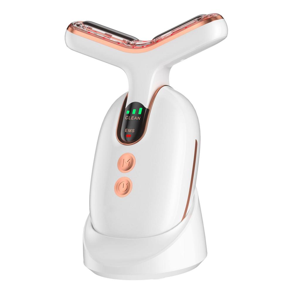Vibration Neck Beauty Instrument Color Light EMS Neck Pattern Massager Warm Beauty Instrument Lifting Firming Introduction