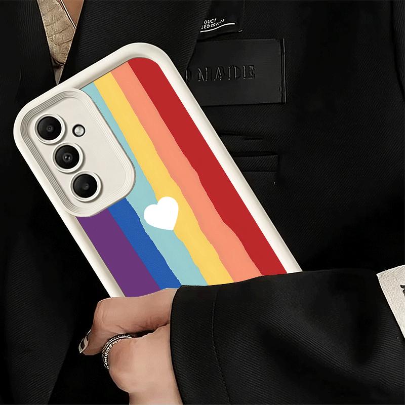 Phone Case for Samsung Galaxy A17 A16 A15 A14 A13 Rainbow Gradient Love Desgin A56 A36 A26 A55 A35 A25 A54 A34 A24 A53 A33 A23 A