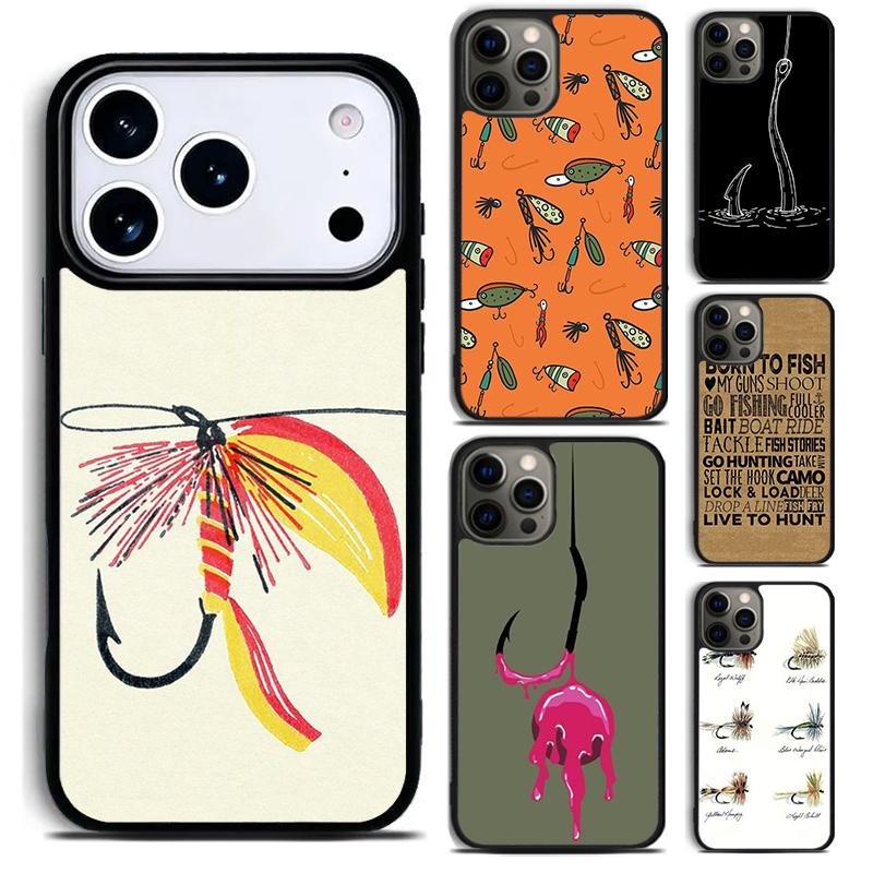Carp Fishing Boilie Rig Hook Bumper Phone Case For iPhone 17 16 15 14 13 12 11 Pro Max Plus 17Air Soft Silicone Cover