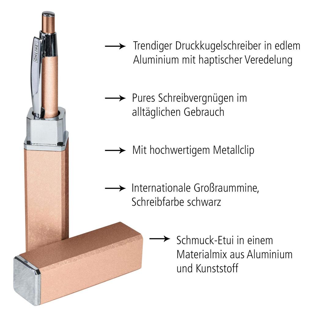 ONLINE Online Ballpoint Pen Graphite Rose Gold 43028 Genuine Imported Product Oil-Based