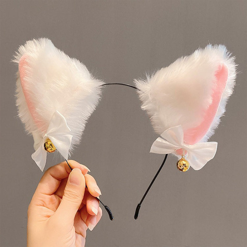 Serre-Tête Kitten Ears Blanc - Kinky Party - MENWEAR