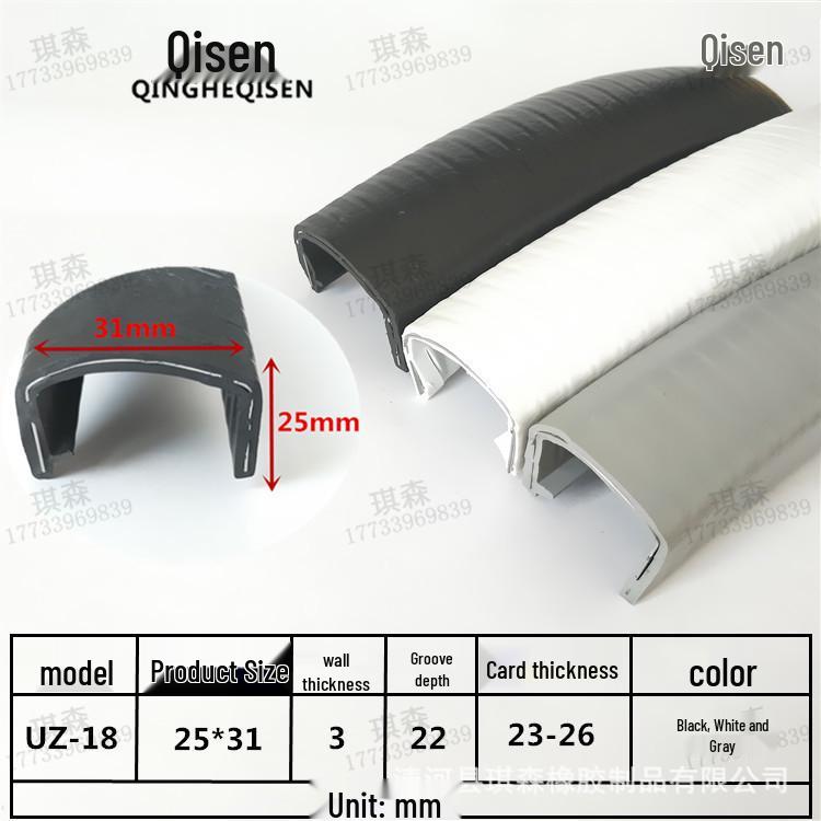 U-formad gummitätningskantlist för metallskydd