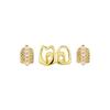 Jin Ao Hollow Heart Double Teeth Bracelet Daily Street Cool Glossy Gold Teeth Hip Hop Versatile Accessories Wholesale