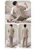 Men's Summer Cotton Pajama Set: Short Sleeve Top & Long Pants, Loose Fit, Outdoor & Home Wear