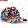Zaire Maschio Fai da Te Personalizzato Nome Numero Zar Cappello Casual Bandiera Nazionale Za Paese del Congo Repubblica Francese Stampa Testo Foto Cappellino da Baseball