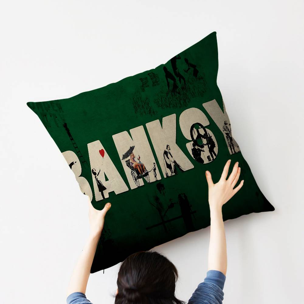 Artist B-Banksy Cushion Cover Pillow Cover Decor Pillowcase Printed Cushion Case for Couch