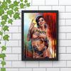 Modern Colorful Sexy Charming Nude Woman Canvas Painting Toilet Pub Bar Home Decoration Abstract Poster Wall Art Pictures