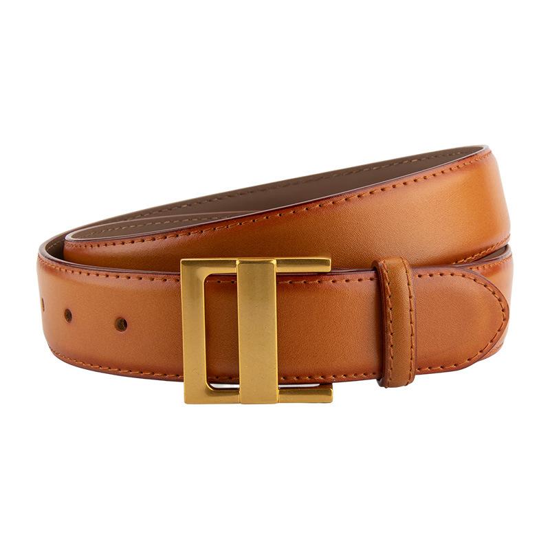 Waist-closing Belt for Ladies High-end Soft and Fashionable Versatile Jeans Genuine Leather Belt Decoration for Ladies