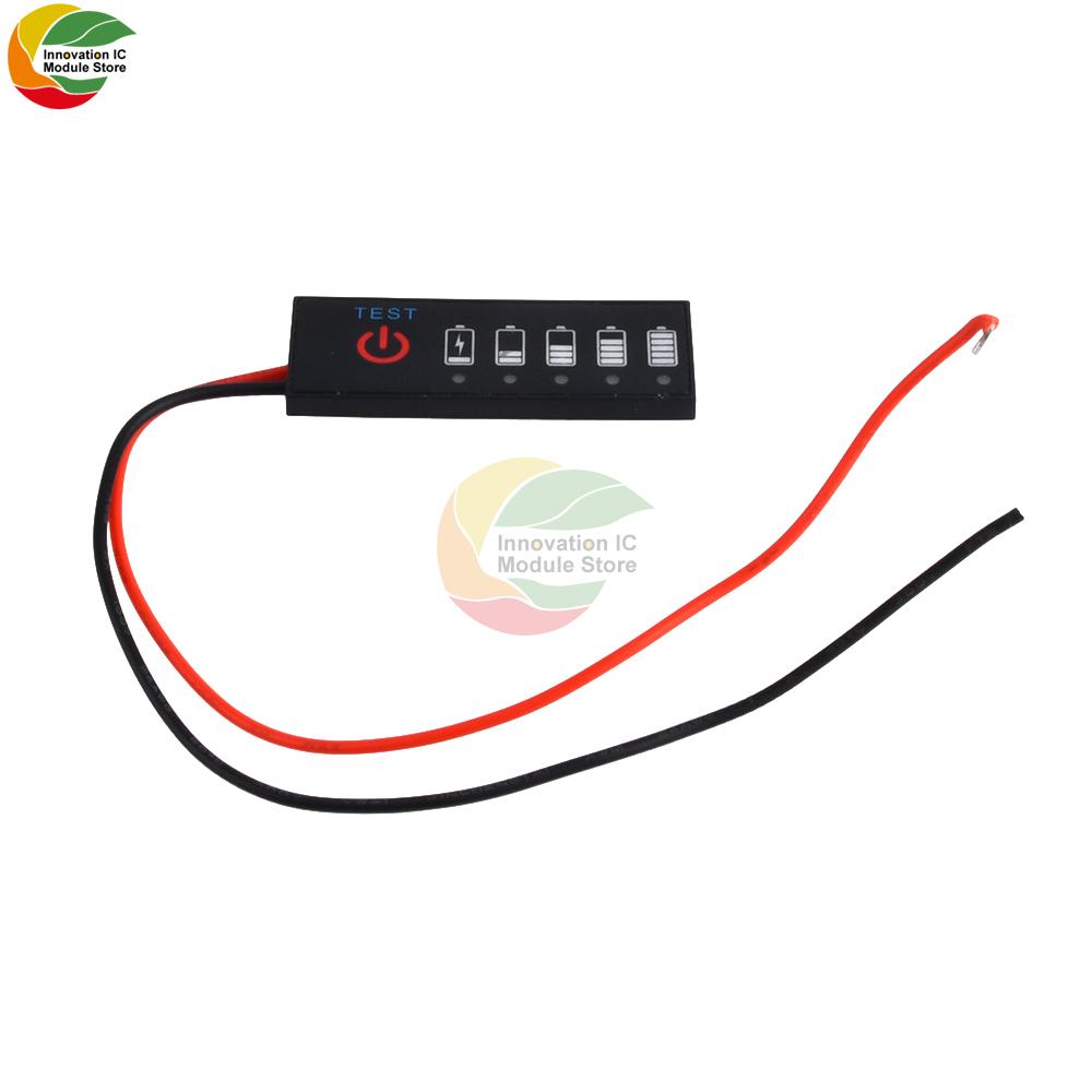 Li-Ion Battery Indicator Board Battery Indication Module with Anti Reverse Connection Function for LED Voltage Display