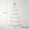 NUCHI Nordic Wooden Wall Hanging Christmas Tree with Natural Wood Stars – Customizable Ornaments
