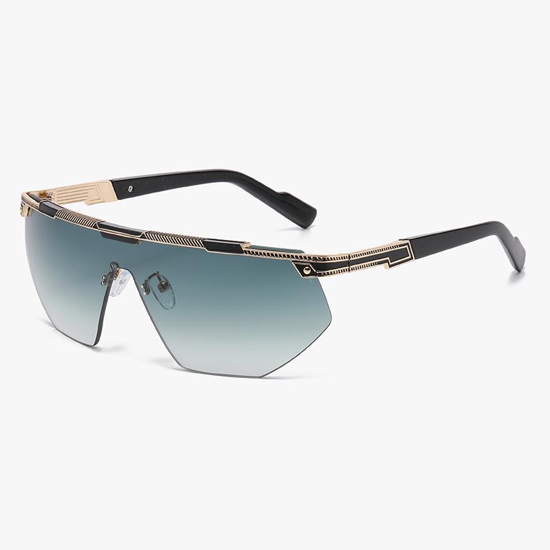 Stylish Men s Half-Frame Aviator Sunglasses with UV Protection for Outdoor Sports
