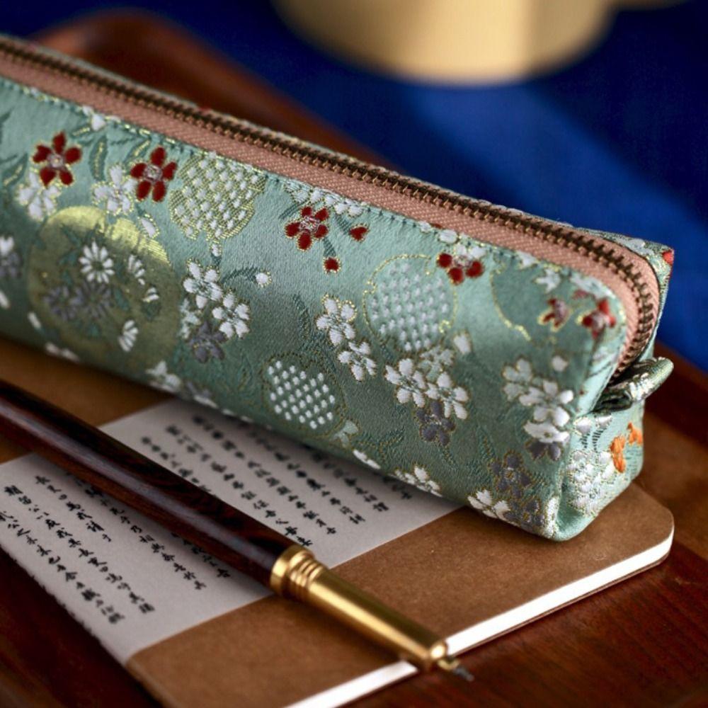 Retro Chinese Style Embroidery Pen Case Pen Pouch Pen Storage Bag  School Office Supply