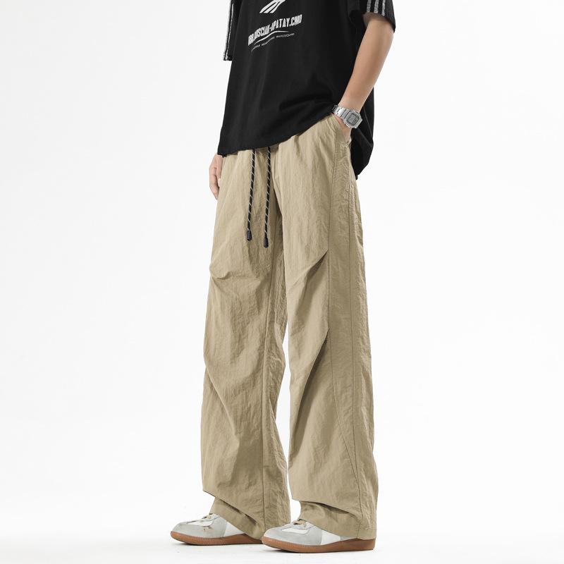 American Tooling Casual Pants Men's Summer Thin Loose Straight Quick-Drying Charge Pants Wide Leg Paratrooper Pants