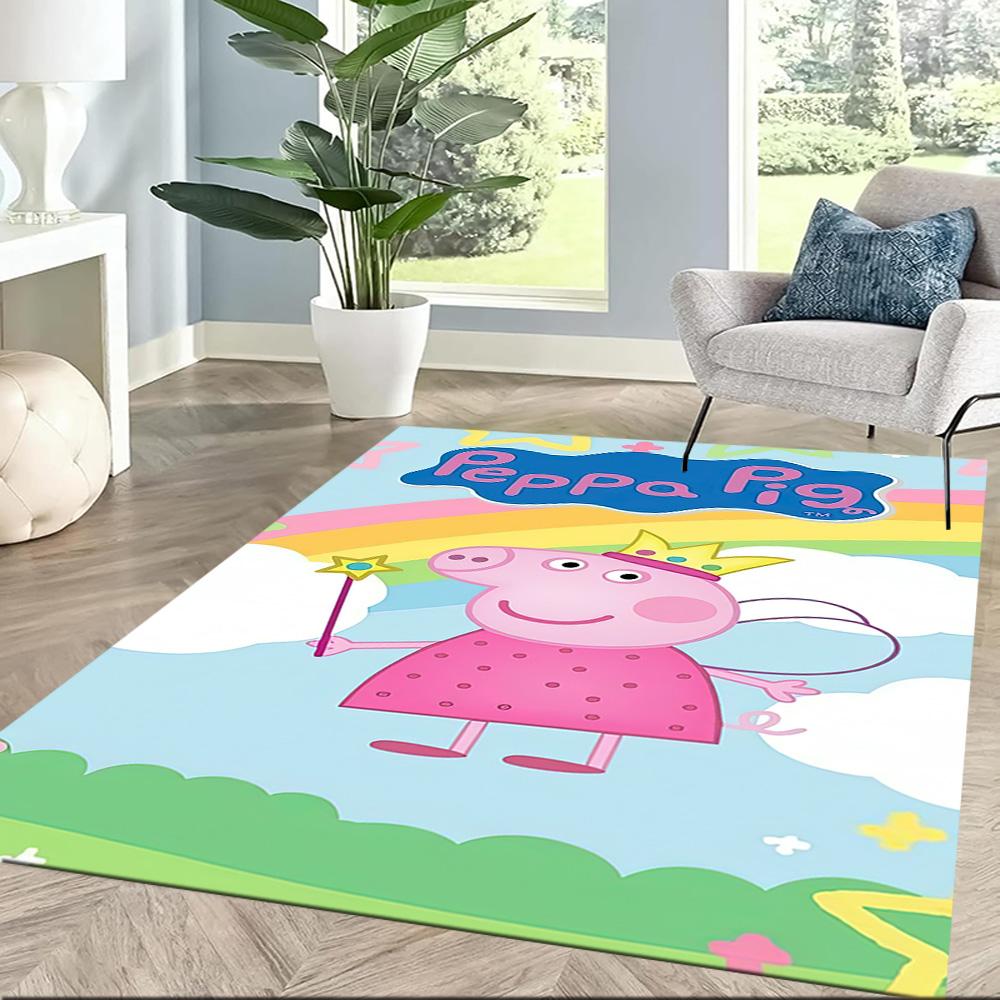 Peppa Pig And Friends Square rugs are a great choice for living rooms, bedrooms, home décor, and as gifts.