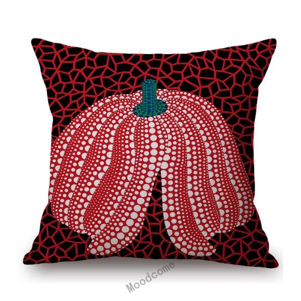 Modern Polka Dots Art Flower Vase Butterfly Pumpkin Yayoi Kasuma Japanese Style Cotton Linen Sofa Pillow Case Car Cushion Cover