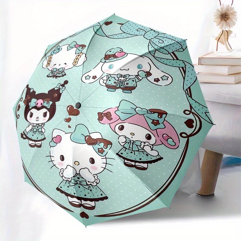 1pc Hello Kitty Pastel Collection Umbrella with Plastic Handle,Suitable for All Seasons Home Travel Outdoor UmbrellaSanlio342