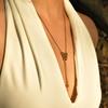 Vnox Sexy Y Necklaces for Women, Long Sweater Chain Pendant Necklaces, Gold Plated Snake Chain Collar