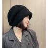 New Knitted Hat Women's Autumn and Winter Big Head Circumference Wool Hat Loose Stacking Hat Versatile Show Face Small Cold Hat