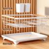 Space-saving Sink Dish Storage Basket Double-layer Plate Rack Kitchen Dish Drainer  Home