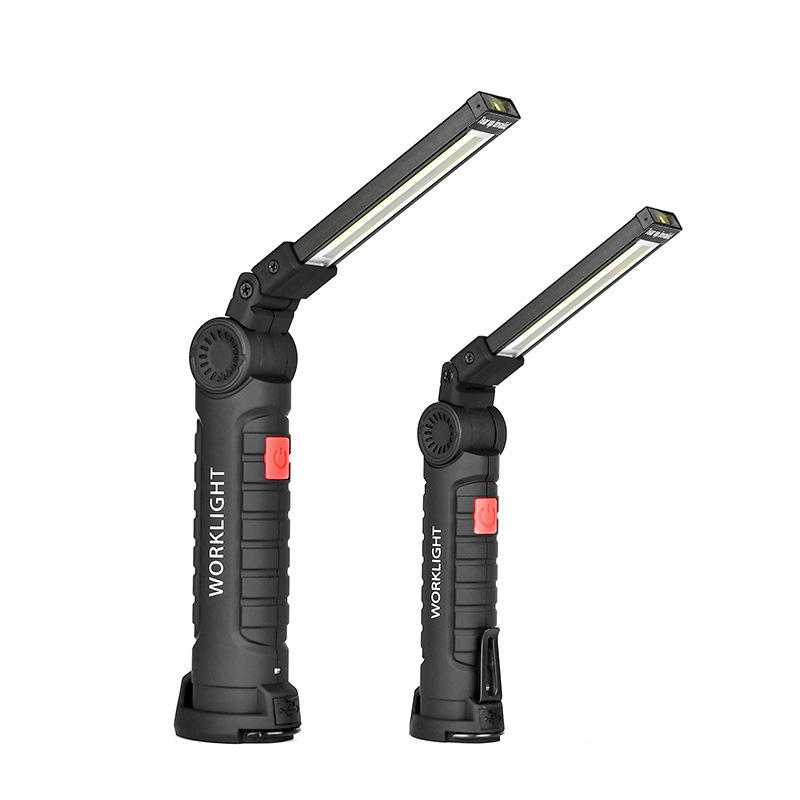 COB LED Work Light: Folding, Magnetic, with Red Warning Light for Outdoor Maintenance and Auto Repair