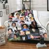 Copridivano letto con fantasia dell'attore Timothée Chalamet, coperta morbida a quadri, isolamento morbido, coperta in flanella, regalo per fan di ragazzo e ragazza