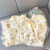 Idyllic Bear Pajamas Women'S Spring Long-Sleeved Trousers Cartoon Loose-Style Loungewear Set
