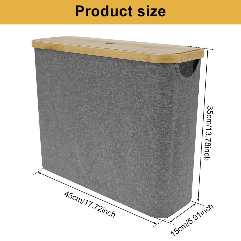 Bathroom Trash Can Foldable Toilet Paper Basket Toilet Creative Gap Waste Bin Large Capacity Household Paper Storage Holder