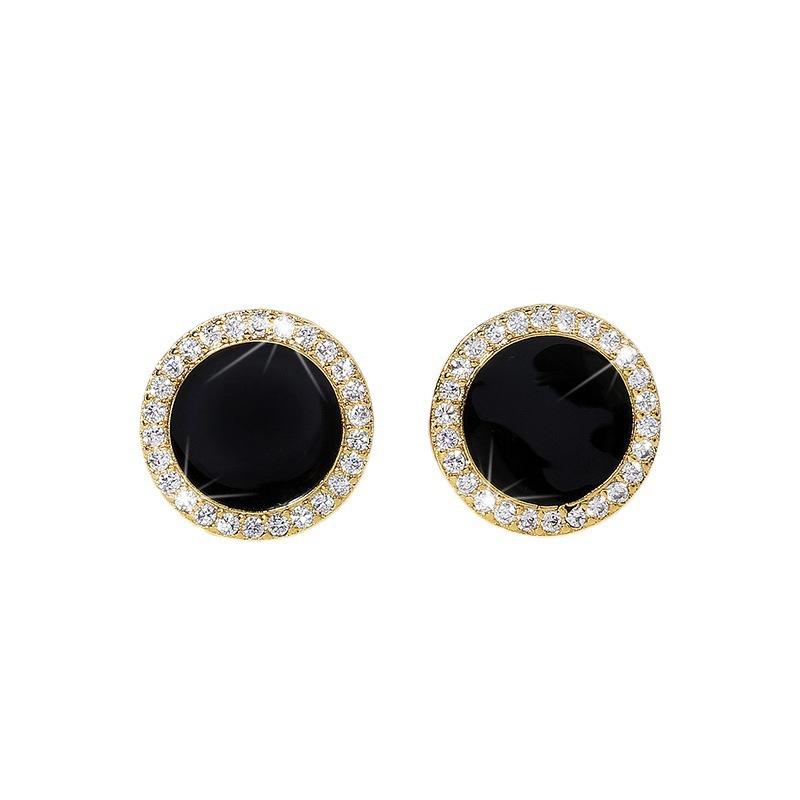 

Ethnic Style Earrings For Sale Black Bow Triangle New Light Luxury Niche Versatile Temperament High-end Design Sense Earrings