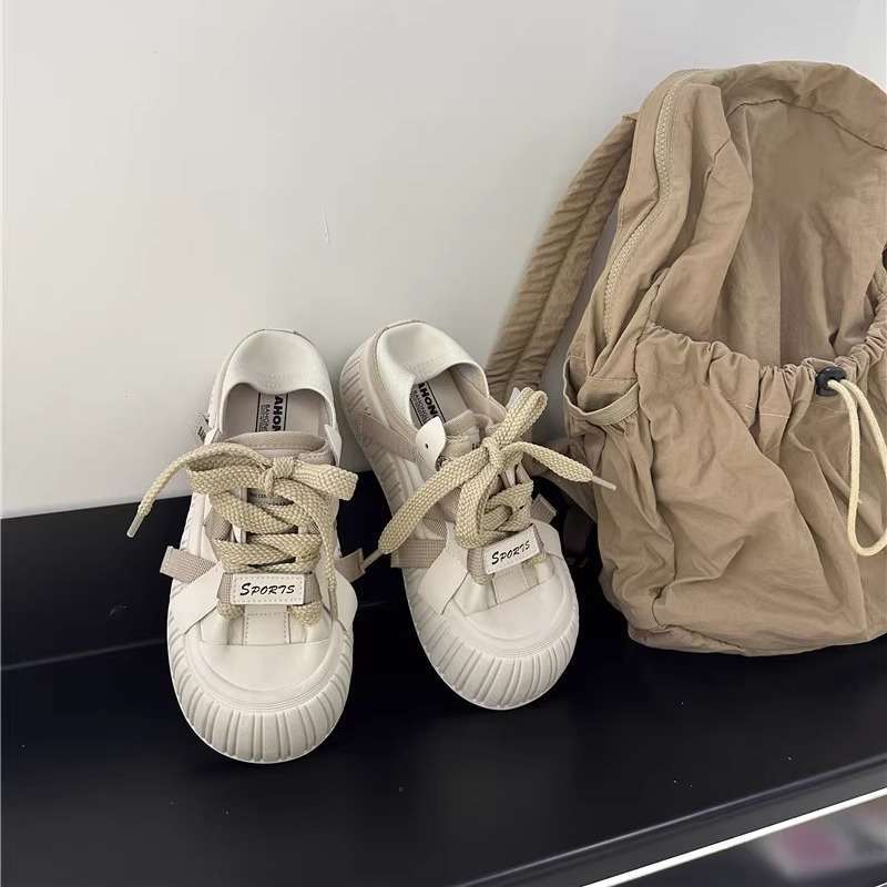 Korean version of autumn little white shoes women's new comfortable biscuits platform bread women's shoes casual versatile big head shoes trendy brand