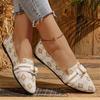 Large Size Lightweight Pointed Doudou 22 Years Old Spring and Autumn New Bow Comfortable Non-slip Single Shoes