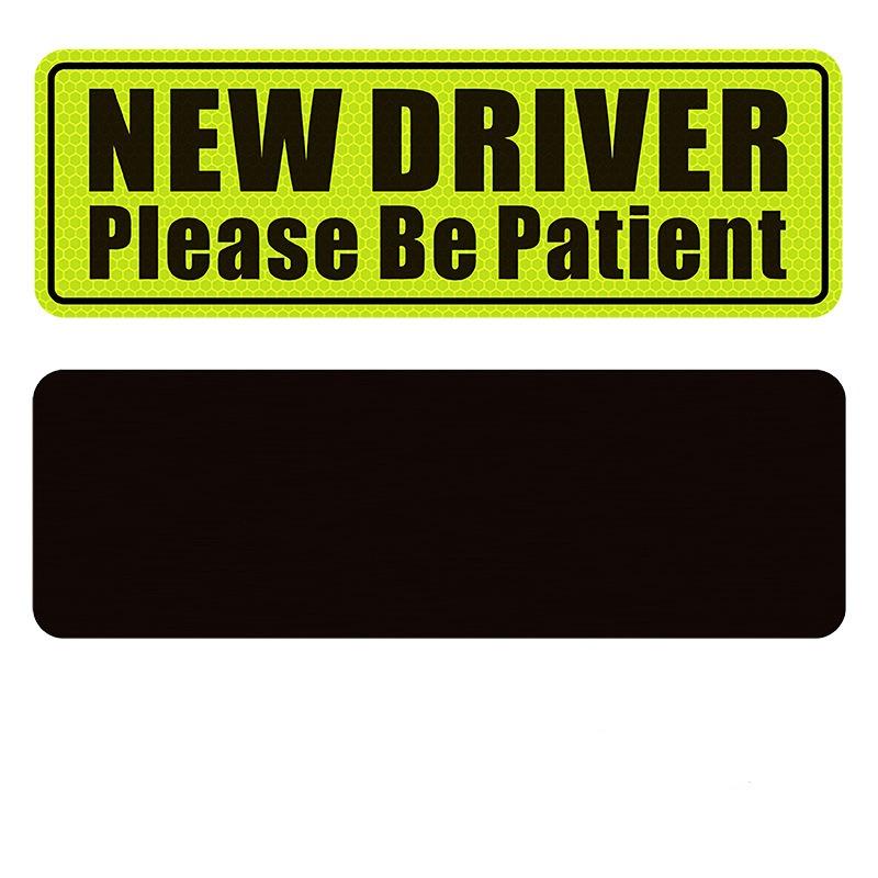 Novice Intern Driver Car Sticker Magnetic Reflective Sticker Popular New+river Novice Car Sticker