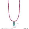 Cylinder Stone Bead Fish Pendant Necklace Colorful Choker Necklace Ocean Style Necklace  Summer