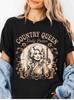 Dolly Parton Country Queen Grafica Vintage, T-Shirt Unisex Nera Country Retro
