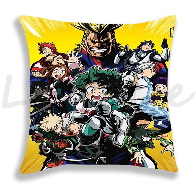 My Hero Academia Kissenbezug Cartoon Zierkissenbezug Coole Kissenbezüge Sofa Anime Kissenbezug Deku Bakugou Dekor Kissenbezug