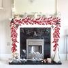 1PC 39.37 Inch Faux Cranberry Wreath - Versatile Fake Holly Vine for Home Decor