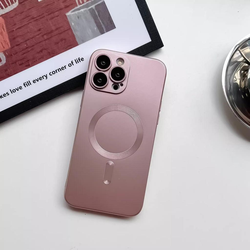 Applicable to iPhone11promax metallic paint silicone magnetic mobile phone case Apple 11 with lens film 11 all-inclusive cover