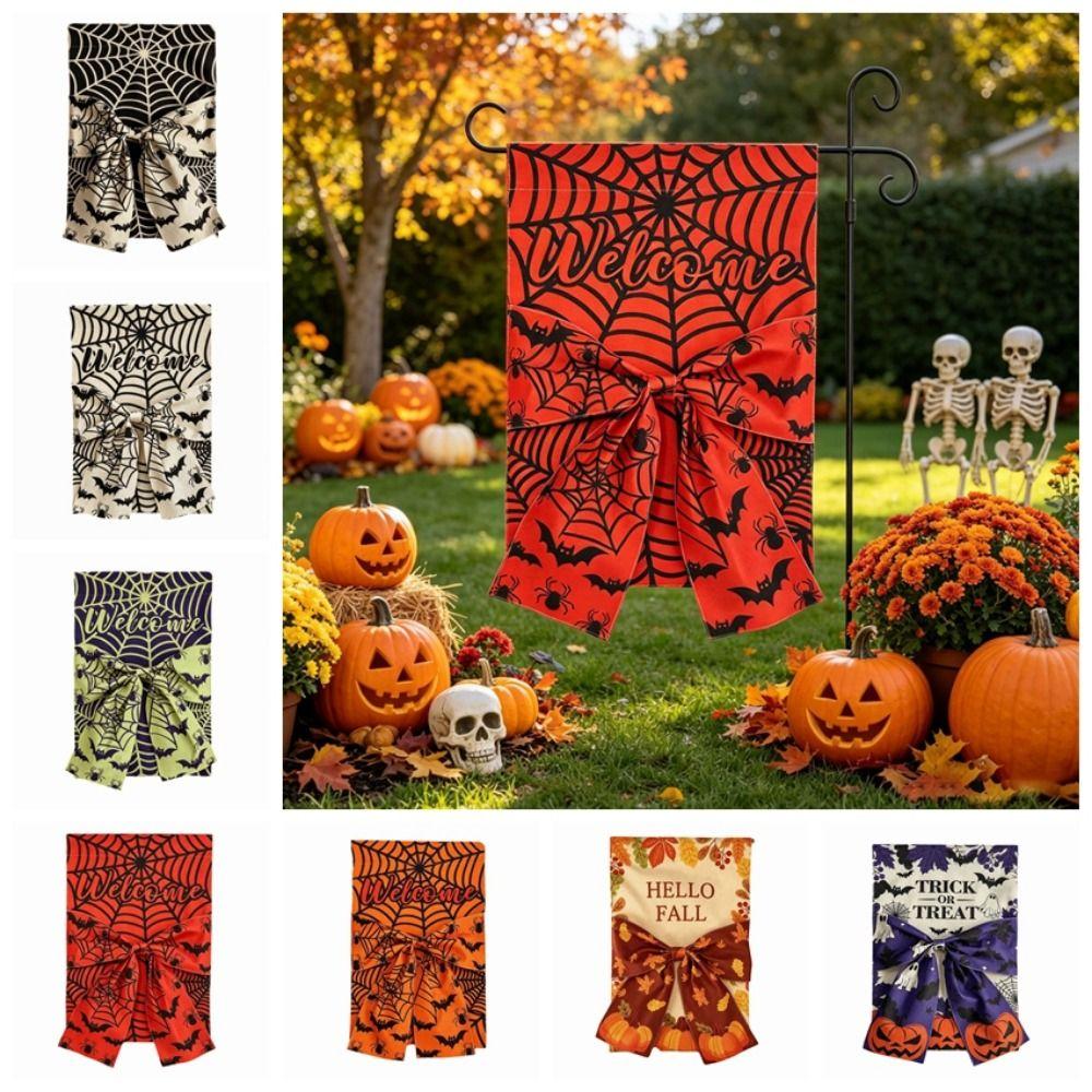 Washable Halloween Decoration Cloth Fall Garden Flag Multiple Styles Sign Outdoor Decoration Deck