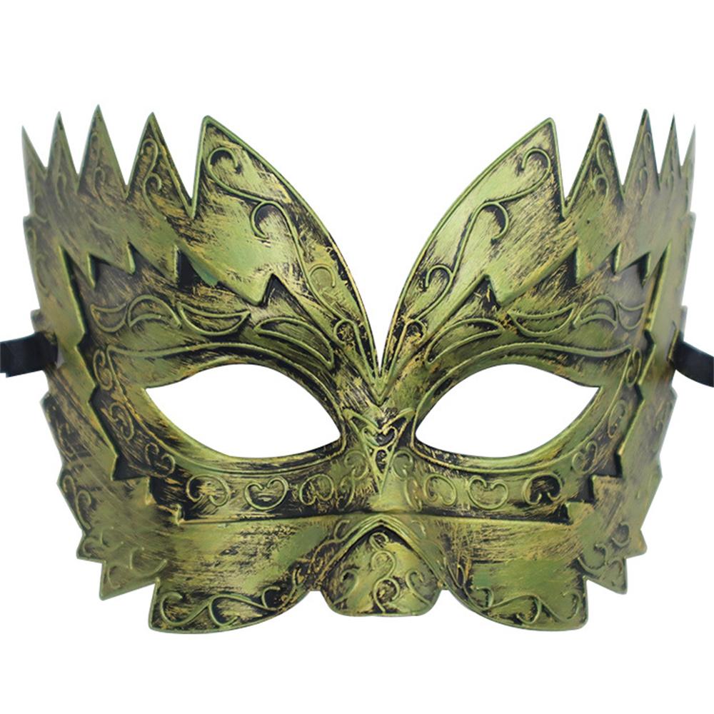 Men Gold Roman Soldier Mask Vintage Masquerade Mask Venetian Mardi Gras Phantom Opera Eyemask Rave Accessory