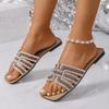 Women's Crystal-encrusted Lace-up Sandals